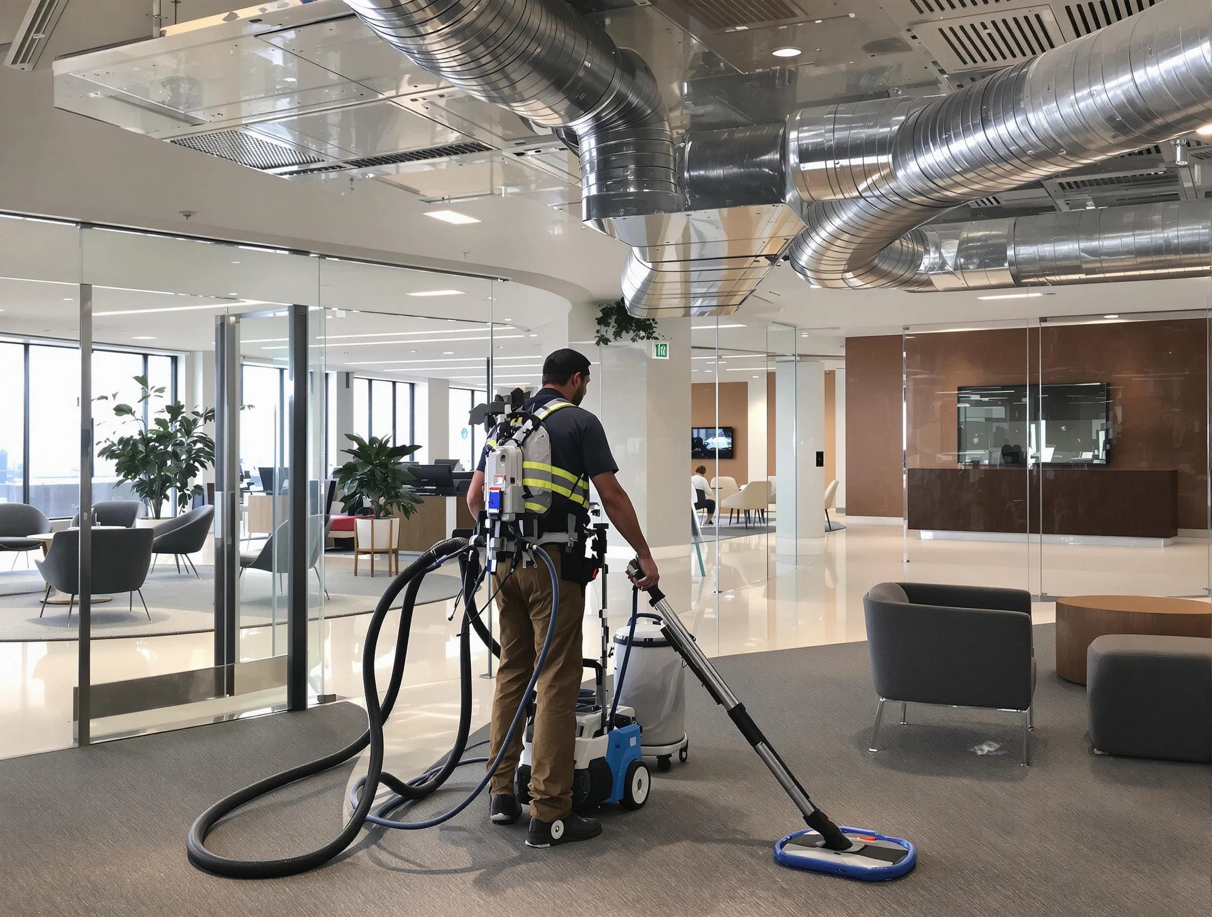 Commercial duct cleaning service by Robinson Air Duct Cleaning in Robinson