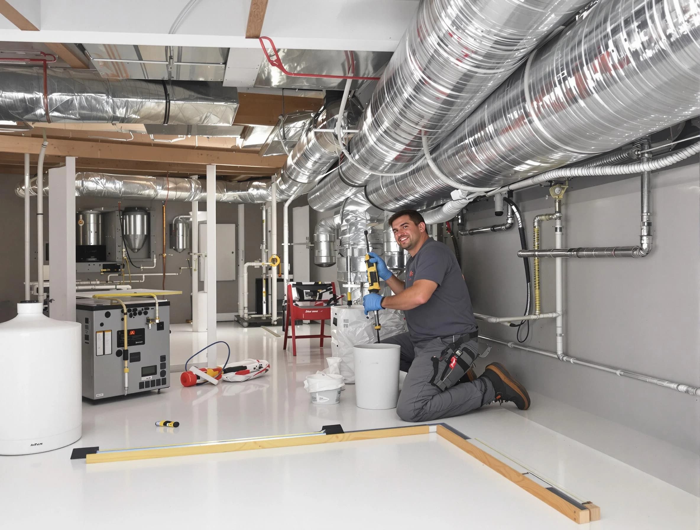 Professional duct sealing service by Robinson Air Duct Cleaning in Robinson