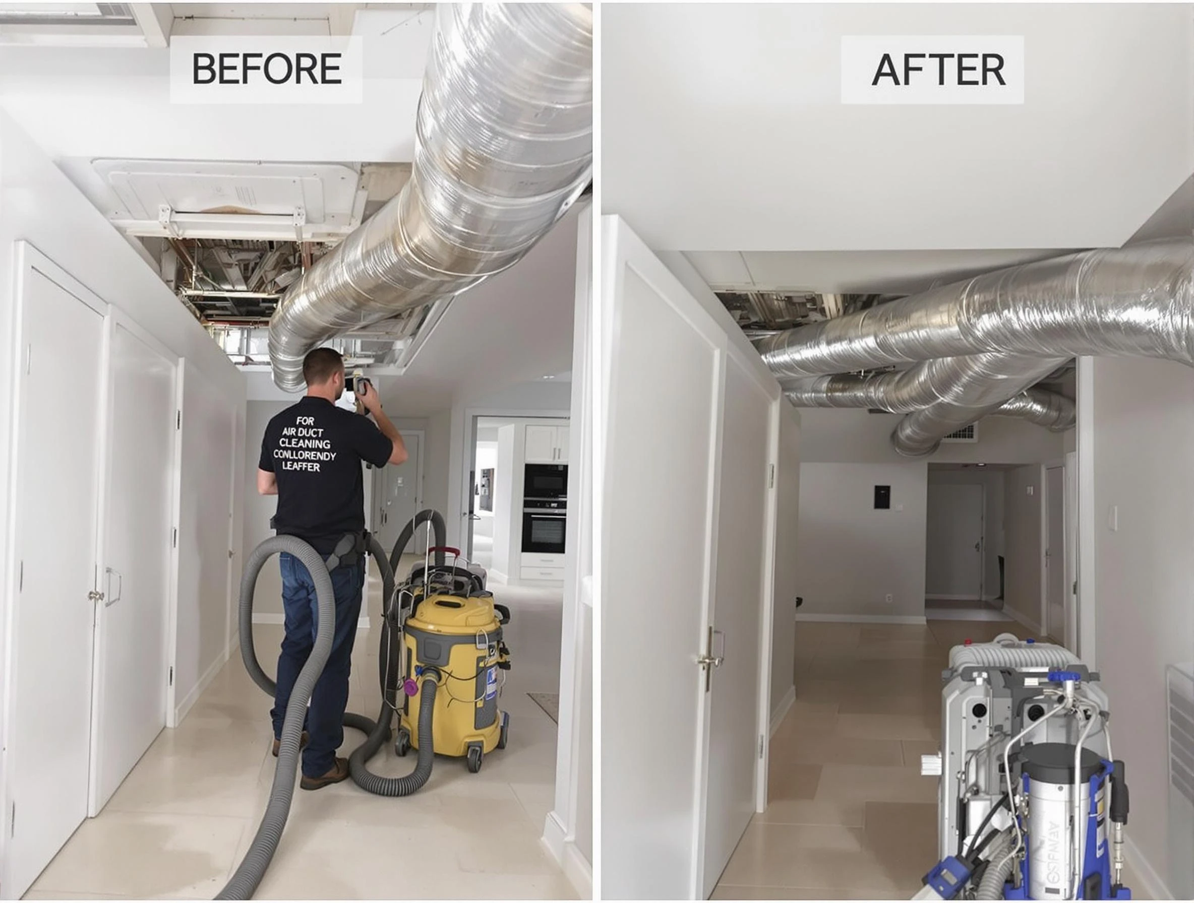Robinson Air Duct Cleaning professional performing thorough air duct cleaning in Robinson