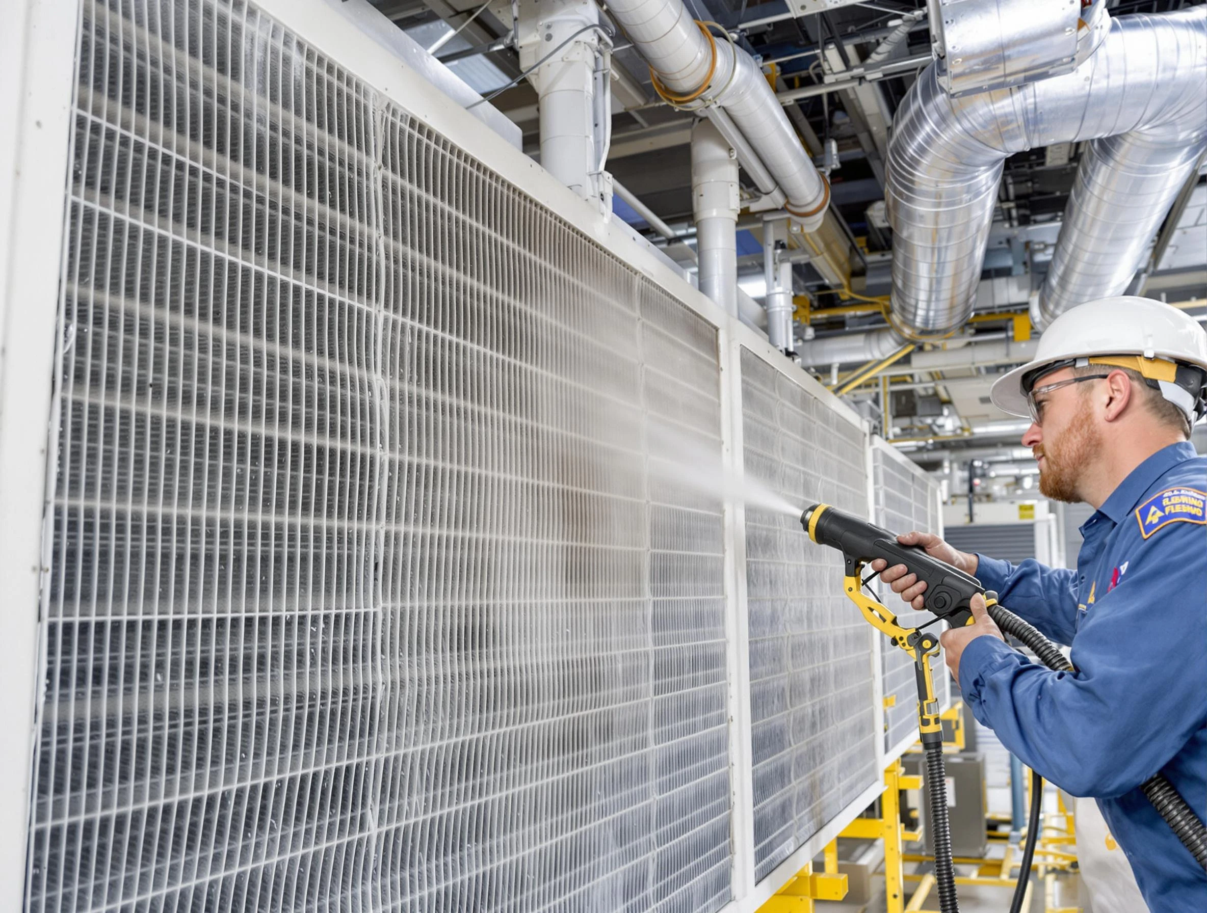 Professional commercial coil cleaning by Robinson Air Duct Cleaning in Robinson