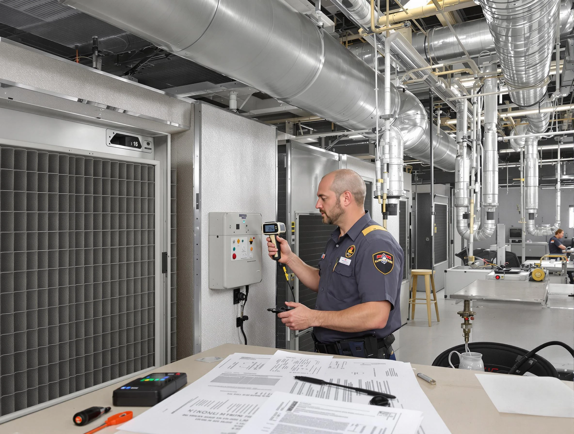 Professional filter system inspection by Robinson Air Duct Cleaning in Robinson