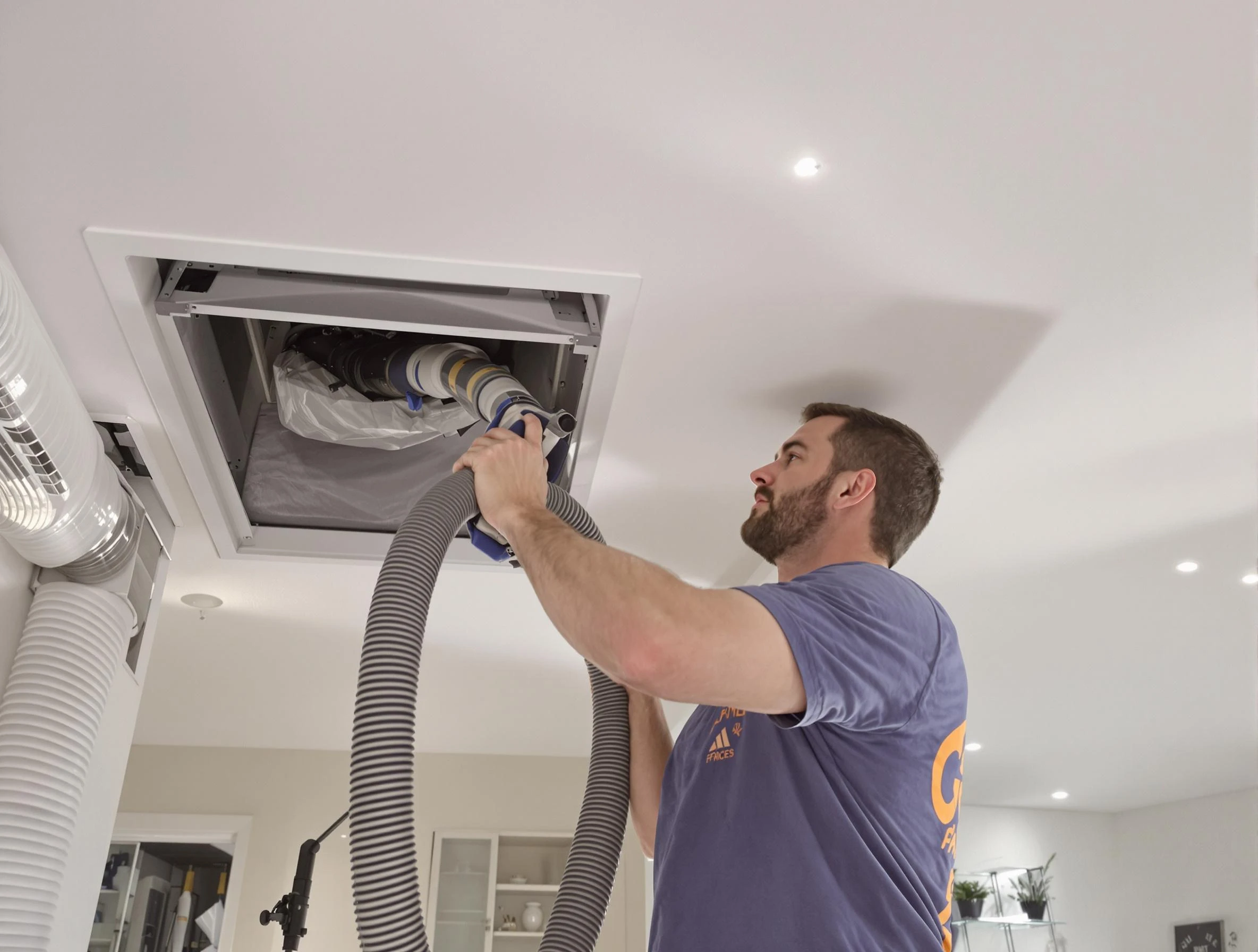 Precision indoor duct cleaning by Robinson Air Duct Cleaning in Robinson